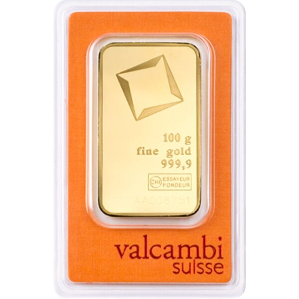 100 Gramm Goldbarren Valcambi | Neuware LBMA