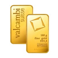 100 Gramm Goldbarren Valcambi | Neuware LBMA