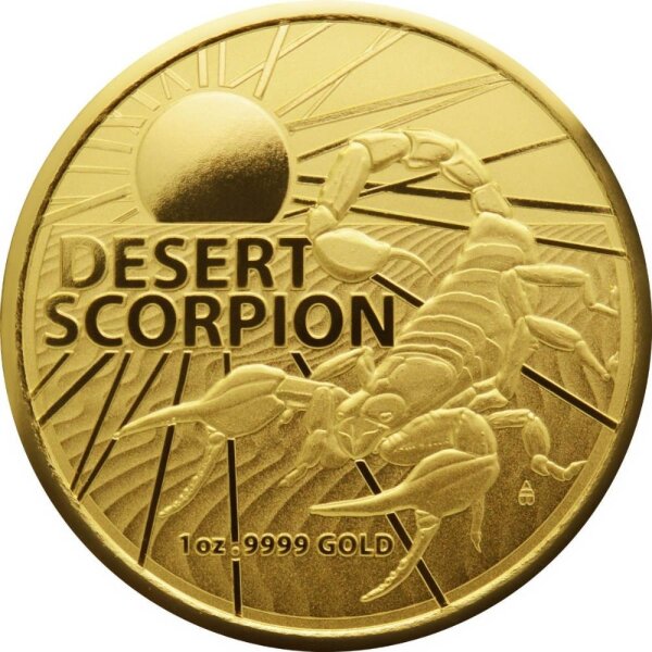 Australien Most Dangerous RAM Desert Scorpion 2022 1 oz Gold - Zertifikat Nr. 001