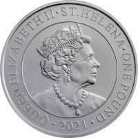 St. Helena 1. Ausgabe Modern Chinese Trade Dollar 2021 1 oz Silber