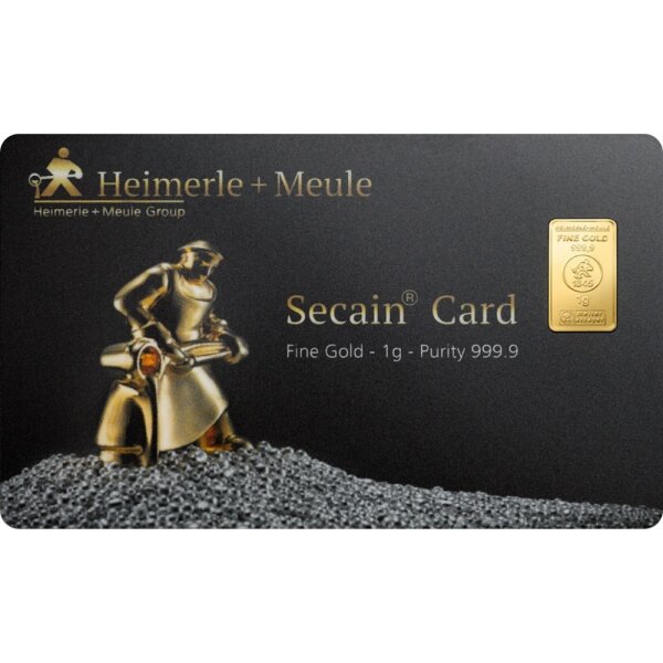 1 Gramm Goldbarren Heimerle & Meule geprägt | Neuware LBMA