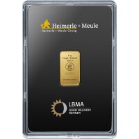 5 Gramm Goldbarren Heimerle & Meule geprägt |...