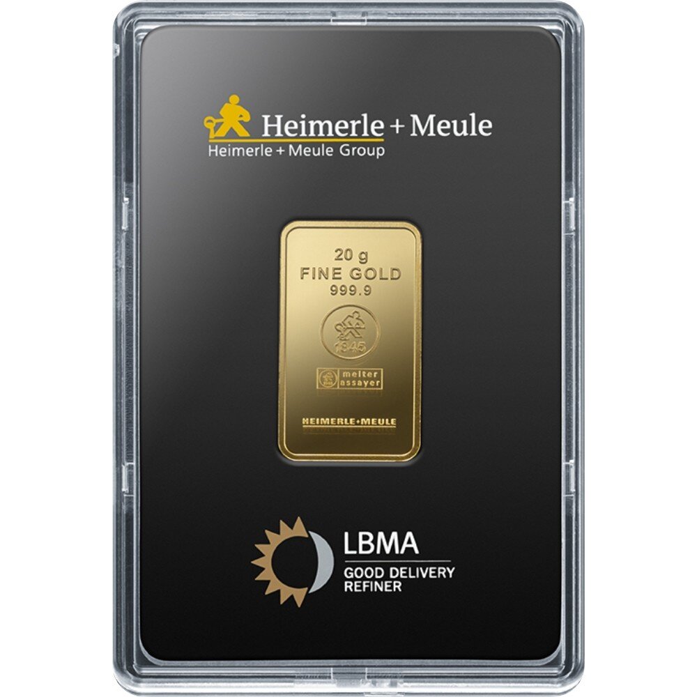 20 Gramm Goldbarren Heimerle & Meule geprägt |...