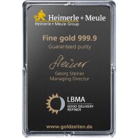 25 x 1 Gramm Goldbarren Heimerle & Meule UnityBar | Neuware LBMA