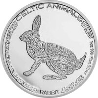 Tschad Celtic Animals Rabbit - Hase 2021 1 oz Silber