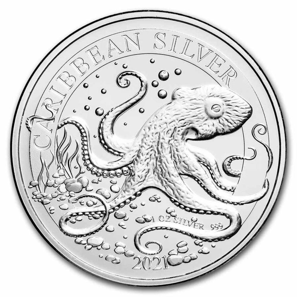 Barbados Octopus 1. Ausgabe 2021 1 oz Silber