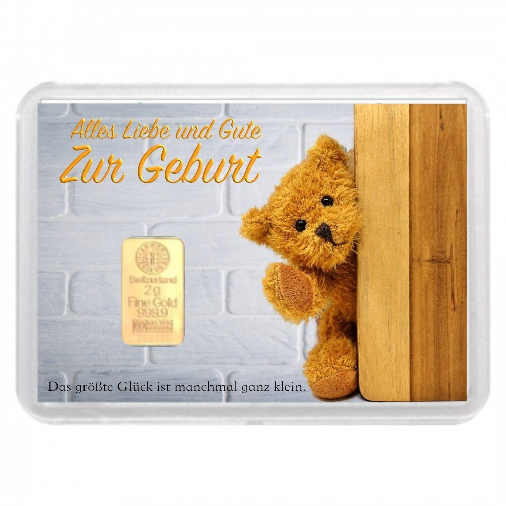 Geschenkbarren "Zur Geburt - Teddybär" 2...