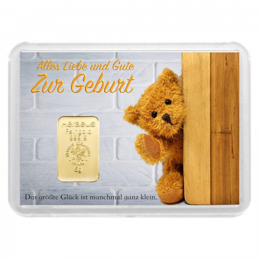 Geschenkbarren "Zur Geburt - Teddybär" 5...