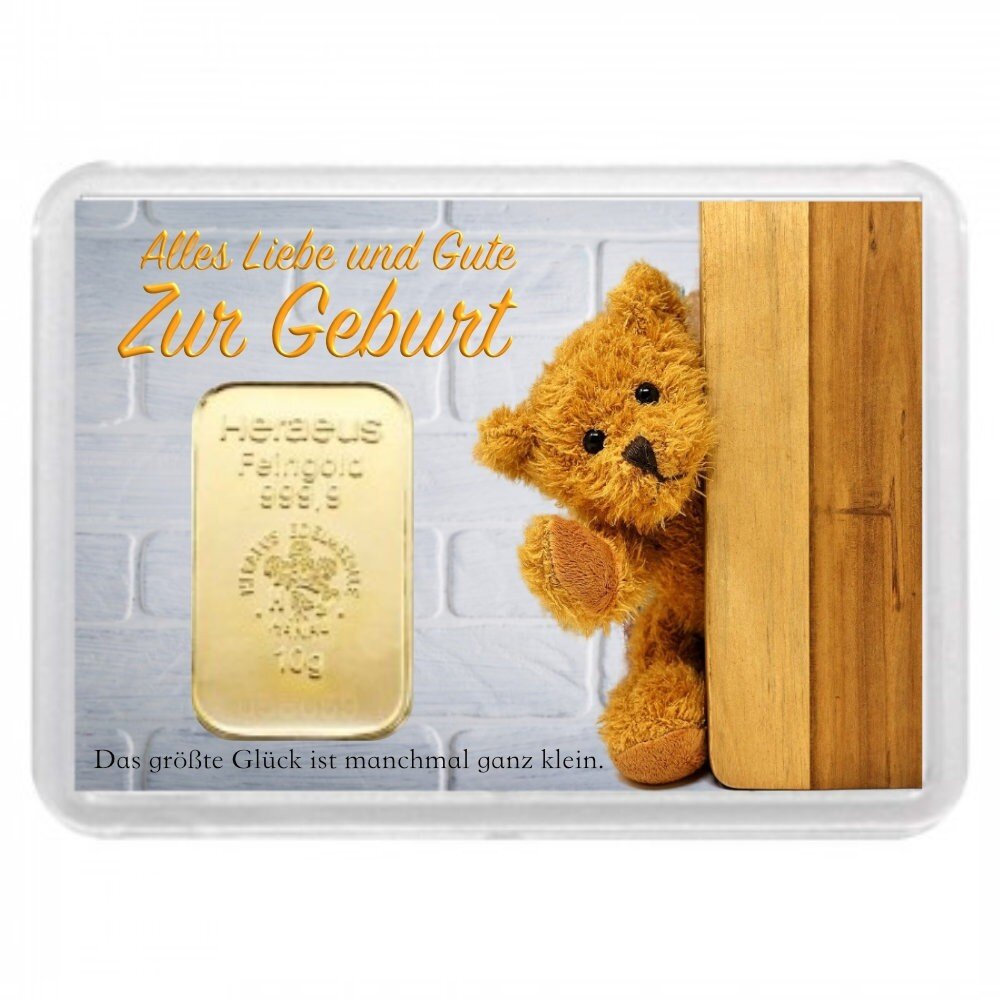 Geschenkbarren "Zur Geburt - Teddybär" 10...
