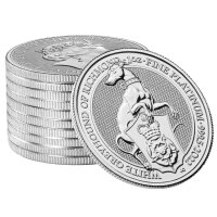 UK The Queen´s Beasts 10. Ausgabe 2022 White Greyhound 1 oz Platin