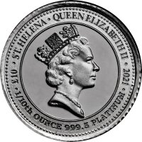 Saint Helena The Queens Virtues 1. Ausgabe Victory 2021 1/10 oz Platin