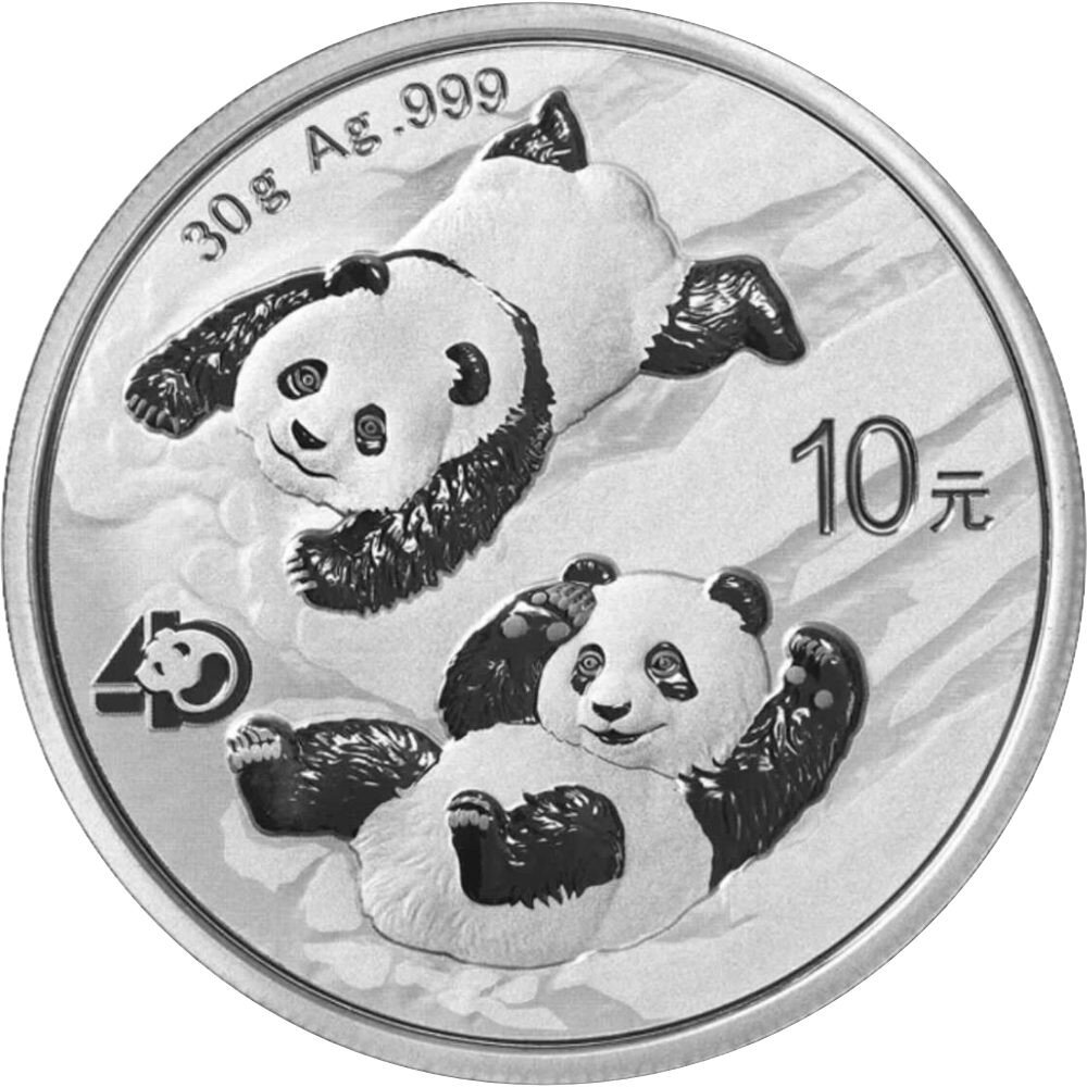 China Panda 2022 30 Gramm Silber - 40 Jahre Jubiläum
