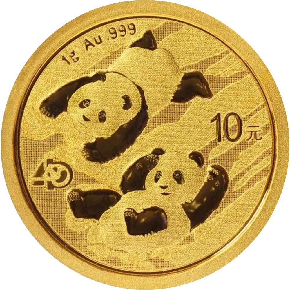China Panda 2022 1 Gramm Gold - 40 Jahre Jubiläum -...