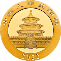 China Panda 2022 15 Gramm Gold - 40 Jahre Jubiläum - Original-Folie