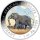 Somalia Elefant 2022 1 oz Silber - Farbapplikation