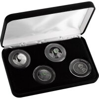 Ghana Alien 2021 4 x 1/2 oz Silber Set - Bullion, Antik, Rhodium, Proof