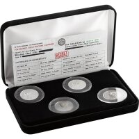 Ghana Alien 2021 4 x 1/2 oz Silber Set - Bullion, Antik, Rhodium, Proof