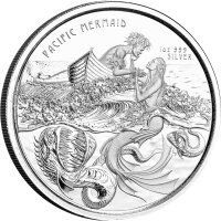 Samoa Pacific Mermaid - Meerjungfrau 2021 1 oz Silber