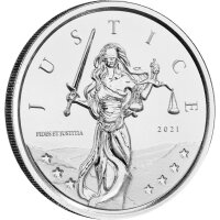 Gibraltar Lady Justice - Justitia 2021 1 oz Silber