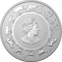 Australien RAM Lunar 2022 3. Ausgabe Jahr des Tigers 1 oz Silber