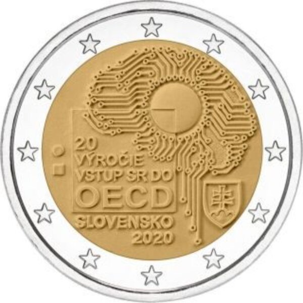 Slowakei 2 Euro 2020 "20. Jahrestag des OECD Beitritts"