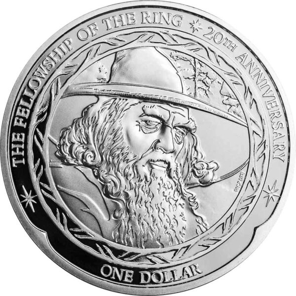 Neuseeland Herr der Ringe 3. Ausgabe 2021 Gandalf 1 oz Silber
