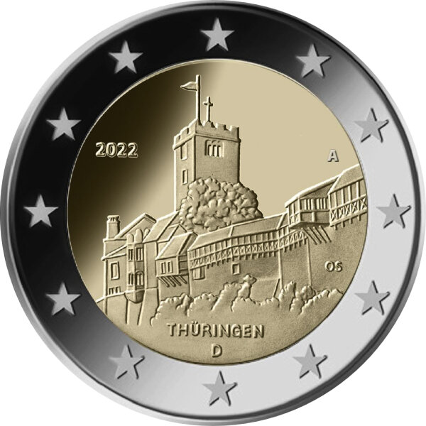 Deutschland 2 Euro 2022 "Thüringen" F
