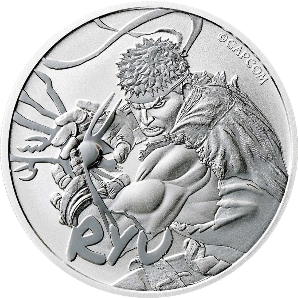 Tuvalu Street Fighter 1. Ausgabe 2022 Ryu 1 oz Silber