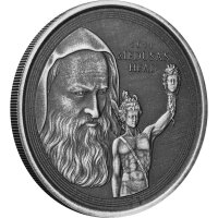 Gibraltar Perseus Kopf der Medusa 2021 1 oz Silber | Antik Finish