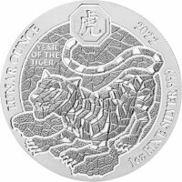 Ruanda Lunar 2022 Jahr des Tigers 1 oz Silber | Polierte...