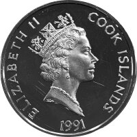 Cook Islands 50 Dollars 1991 Alexander Mackenzie - Silber PP
