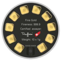 10 x 1 Gramm Goldbarren (Argor) Heraeus Goldseed MultiDisc | LBMA