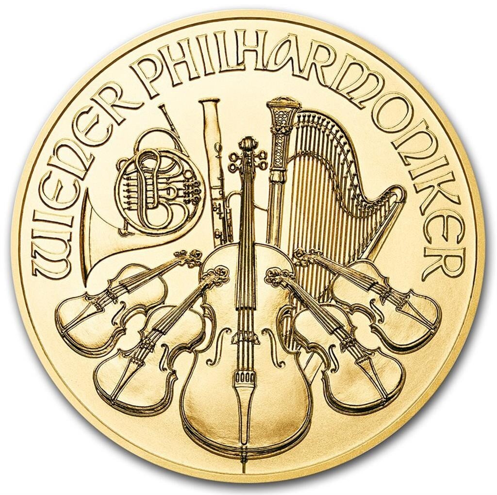 Österreich Wiener Philharmoniker 2022 1/4 oz Gold