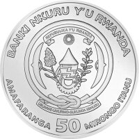 Ruanda African Ounce 2018 Giraffe 1 oz Silber