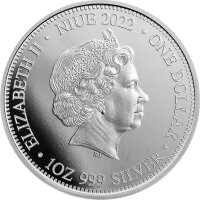 Niue Apex Predators 1. Ausgabe Löwe vs. Hyäne 2022 1 oz Silber