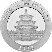 China Panda 2022 30 Gramm Silber - 40 Jahre Jubiläum - Teilvergoldet