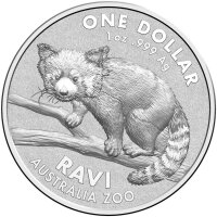 Australien Zoo 2018 Roter Panda “Ravi” 1 oz Silber Blisterkarte