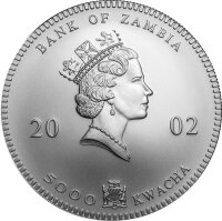 Sambia Elefant 2002 1 oz Silber