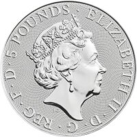 UK Tudor Beasts 1. Ausgabe 2022 Lion of England 2 oz Silber