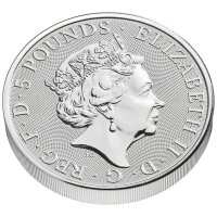 UK Tudor Beasts 1. Ausgabe 2022 Lion of England 2 oz Silber