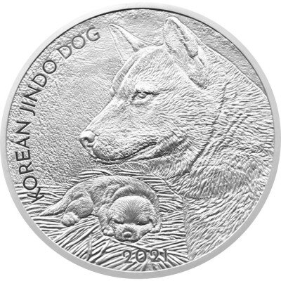 Korea Jindo Dog 2021 1 oz Silber