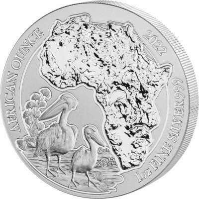 Ruanda African Ounce 2022 Pelikan 1 oz Silber