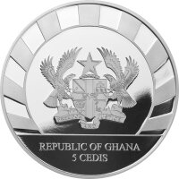 Ghana Giganten der Eiszeit 7. Ausgabe 2022 Rentier 1 oz Silber