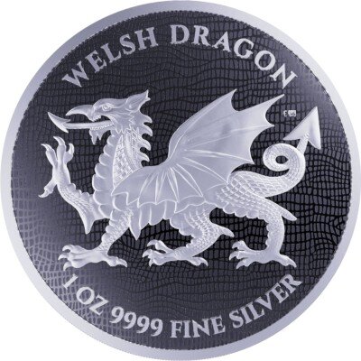 Niue Heraldic Serie Welsh Dragon 2022 - 1 oz Silber