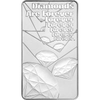 311 Gramm Silberbarren UK James Bond 007 - Diamonds are...