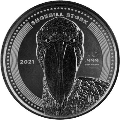 Kongo Shoebill Stork 2021 1 oz Silber