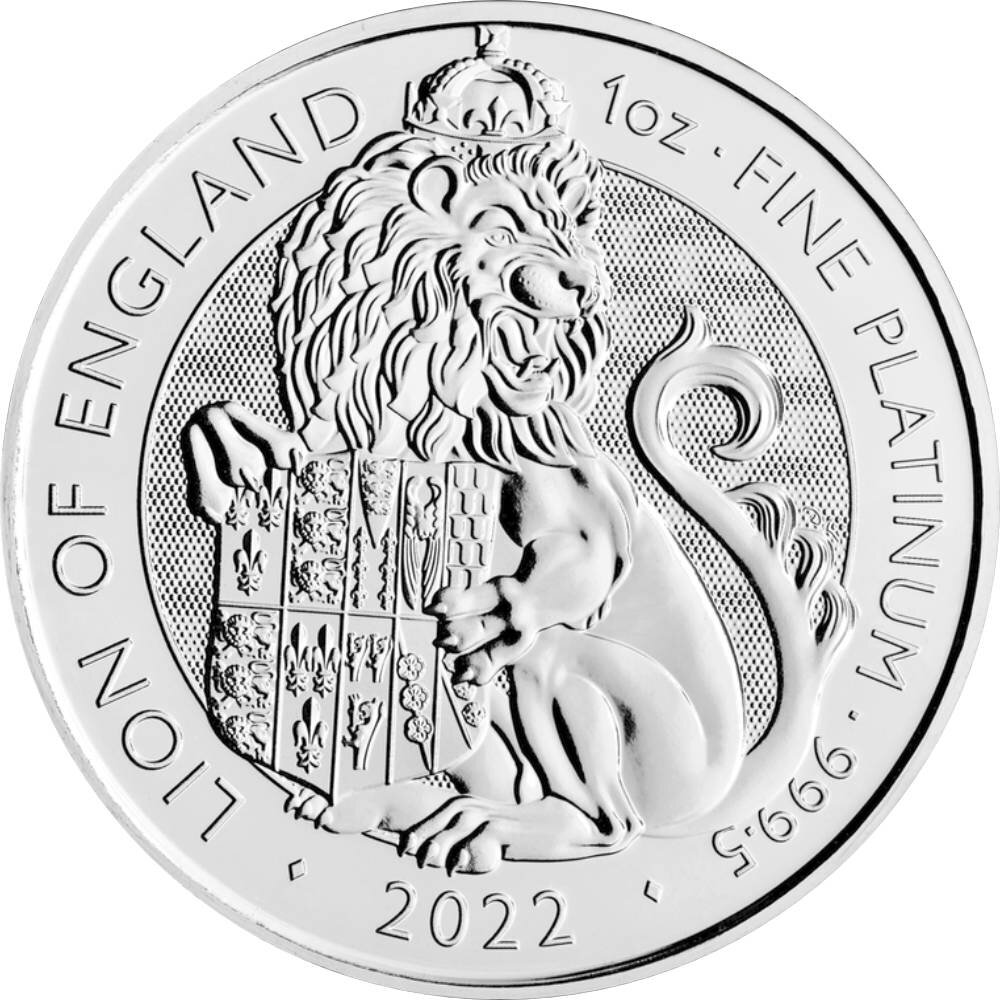 UK Tudor Beast 1. Ausgabe 2022 Lion of England 1 oz Platin