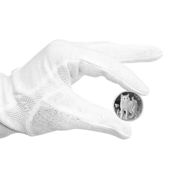 Münzhandschuhe weiß - Baumwolle