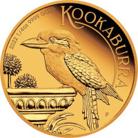 Australien Kookaburra 2022 1/4 oz Gold - Polierte Platte