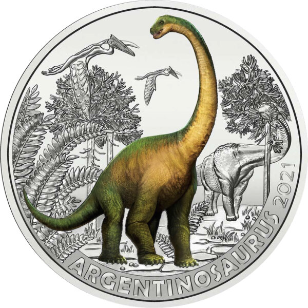 Österreich Super Saurier 3 Euro 2021 Argentinosaurus